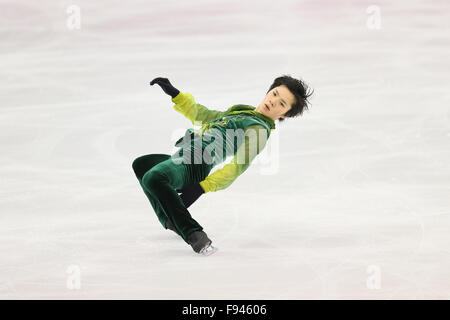 Barcelona International Convention Centre, Barcelona, Spanien. 12. Dezember 2015. Shoma Uno (JPN), 12. Dezember 2015 - Eiskunstlauf: ISU Grand Prix of Figure Skating Finale 2015/2016 Herren Praxis bei Barcelona International Convention Centre, Barcelona, Spanien. © YUTAKA/AFLO SPORT/Alamy Live-Nachrichten Stockfoto