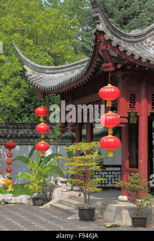 Kanada, Quebec, Montreal, chinesischer Garten, Pavillon, Stockfoto