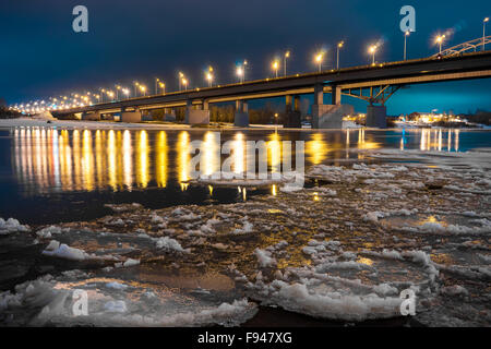 Nacht-Szene in Russland, Ufa Stockfoto