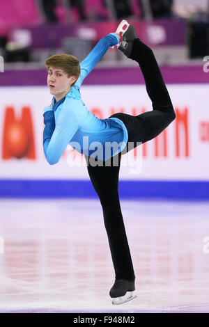 Barcelona International Convention Centre, Barcelona, Spanien. 11. Dezember 2015. Roman Sadovsky (CAN), 11. Dezember 2015 - Eiskunstlauf: ISU Junior Grand Prix of Figure Skating Herren Kür im Barcelona International Convention Centre, Barcelona, Spanien. © YUTAKA/AFLO SPORT/Alamy Live-Nachrichten Stockfoto