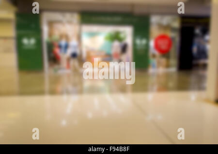 Atmosphäre rund um Shopping-Malls Hintergrund weichzeichnen Stockfoto