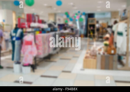 Atmosphäre rund um Shopping-Malls Hintergrund weichzeichnen Stockfoto