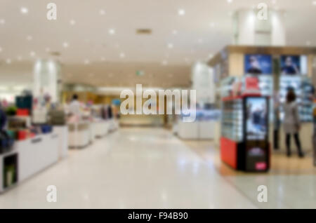 Atmosphäre rund um Shopping-Malls Hintergrund weichzeichnen Stockfoto