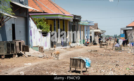 Armen ländlichen Dorf Surabaya Indonesien Stockfoto