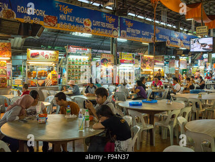 Nacht Essensstände In George Town Chinatown, Insel Penang, Malaysia Stockfoto