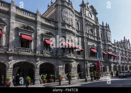 Mexiko, Puebla, Zocalo, Rathaus Stockfoto