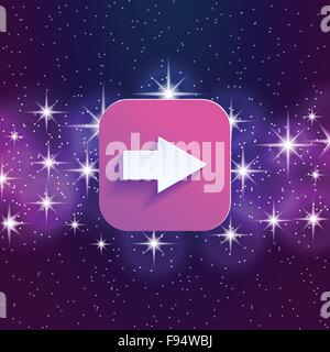 Pfeil in Nacht Stil UI Stock Vektor