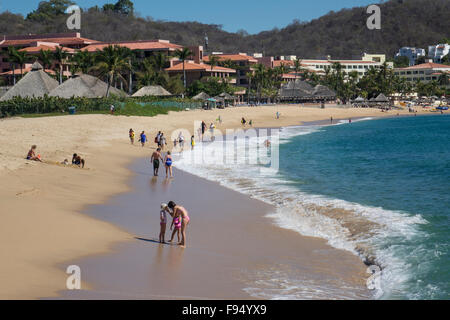 Mexiko. Oaxaca, Huatulco, Tangolunda, Strand Stockfoto