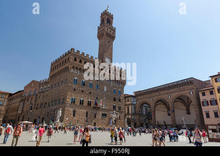 Piazza della Signoria Florence, Italien Stockfoto