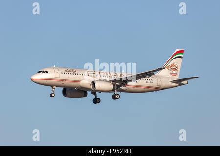 Etihad Airways Airbus A320-232 Stockfoto