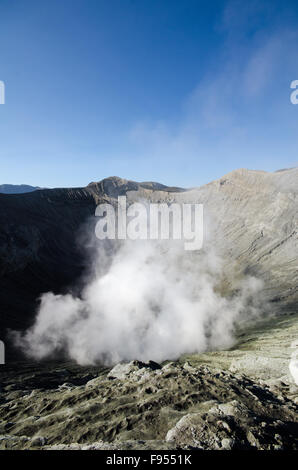 Mounto Bromo aktiven Krater Ost-Java, Indonesien Stockfoto