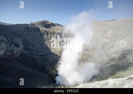 Mounto Bromo aktiven Krater Ost-Java, Indonesien Stockfoto