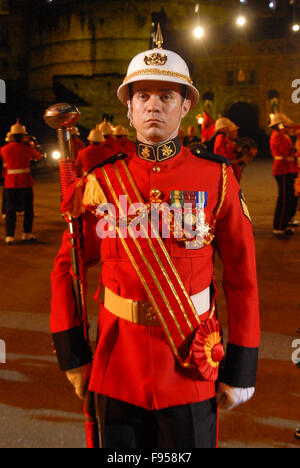 Brasilianische Marine Corps Band am 2011 Edinburgh Military Tattoo in Edinburgh, Schottland. Stockfoto