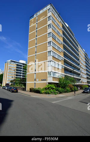 Churchill Gardens Wohnsiedlung, Pimlico, Westminster, London SW1V, Lupus Street, Großbritannien Stockfoto