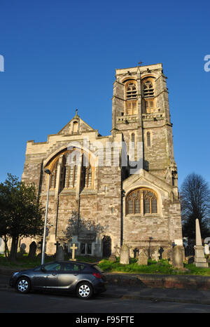 Kirche St. Davids, Queens, Terrasse, Exeter, Devon, England, UK (Pfarrei St. Davids mit St. Michael und alle Engel) Stockfoto