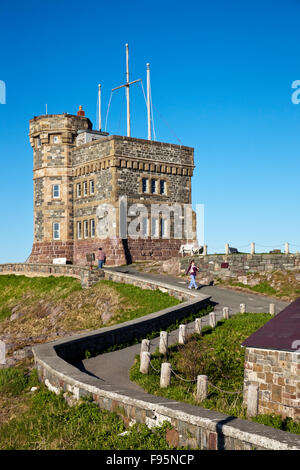 Cabot Tower an der Spitze der Signal Hill National Historic Site, St. John's, Neufundland Stockfoto