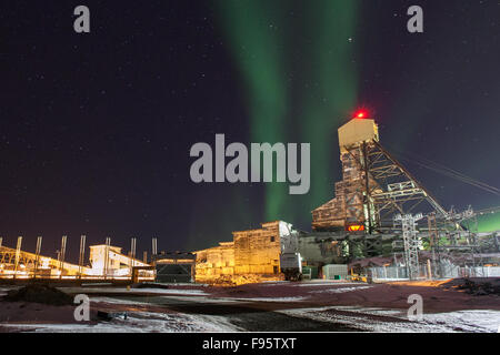 Die verlassenen riesigen Goldmine in der Nähe von Yellowknife, Northwest Territories, Kanada Stockfoto