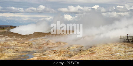 Gunnuhver geothermische Gebiet, Reykjanes, Island Stockfoto