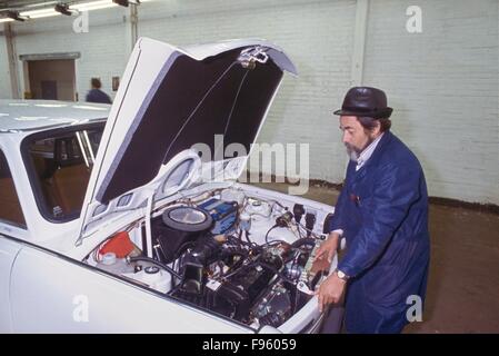 30.04.1991 - Zeremonie für die letzten Trabant-Autos, die das Werk VEB Sachsenring Zwickau Automobilwerke nach der Wiedervereinigung zwischen der Deutschen Demokratischen Republik (DDR) und die Bundesrepublik Deutschland (BRD verlassen) Stockfoto