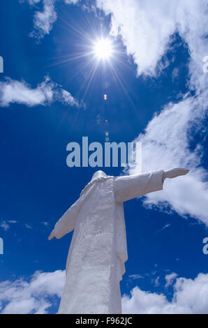 Cristo Blanco, oben auf den Hügeln oberhalb von Cuzco, Peru Stockfoto