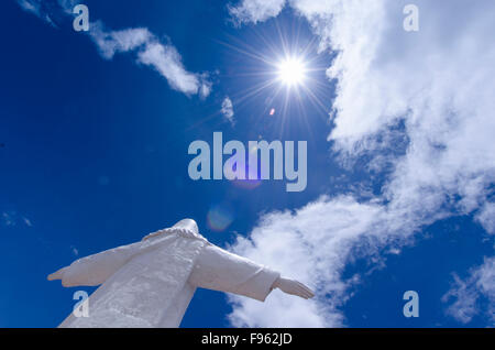 Cristo Blanco, oben auf den Hügeln oberhalb von Cuzco, Peru Stockfoto