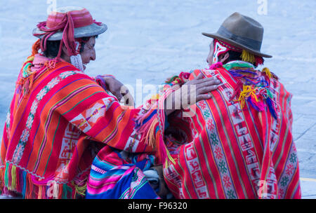 Dorfbewohner, Ollantaytambo, Peru Stockfoto