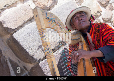 Dorfbewohner, Ollantaytambo, Peru Stockfoto