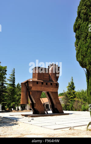 Holzpferd auf antike Troja, Biga Halbinsel, Türkei Stockfoto