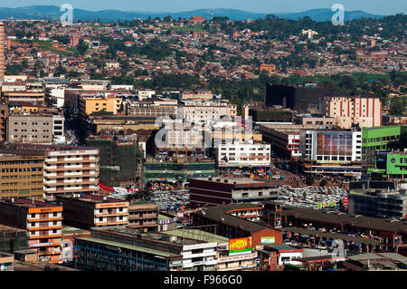 Kampala CBD Blick Osten von Kampala Hill, CBD, Kampala, Uganda Stockfoto
