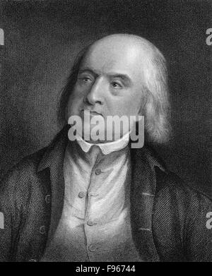 Jeremy Bentham, 1748-1832, britischer Philosoph, Jurist und Sozialreformer, Stockfoto