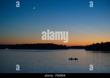 Menschen Kanu French River, Ontario, Kanada Stockfoto