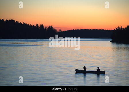 Menschen Kanu French River, Ontario, Kanada Stockfoto