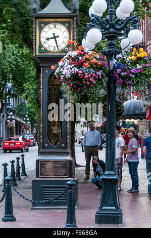 Clock.Vancouver British Columbia in Vancouver Gastown Dampf Stockfoto