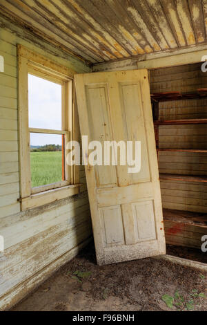 Louisville, nördlichen Saskatchewan, verlassenen einemRaum Schule Schulhaus, Louisville Schulbezirk teilqualifizierte RM von 1910 Stockfoto