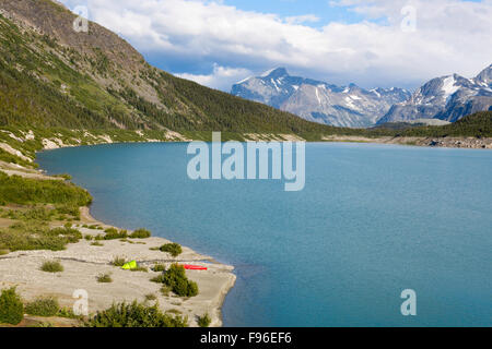 British Columbia, Kanada, Chilcotin Region, Ape See, Campingplatz, Küste-Berge, Stockfoto