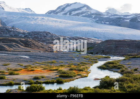 British Columbia, Kanada, Chilcotin Region, Moränenlandschaft, sich entfernenden Gletscher, Ape Creek, Küste-Berge, Stockfoto