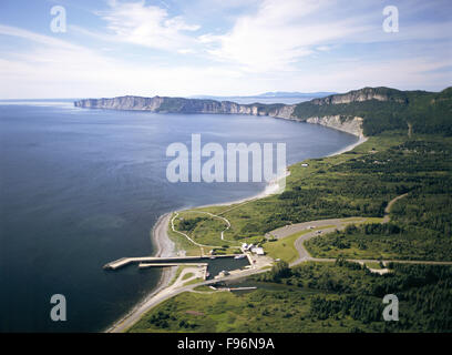 Interpretationszentrum, Forillon Nationalpark, Quebec, Kanada Stockfoto