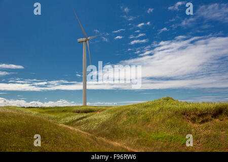 Windkraftanlagen, Windkraft Test Site, Norwegen, Prince Edward Island, Canada Stockfoto