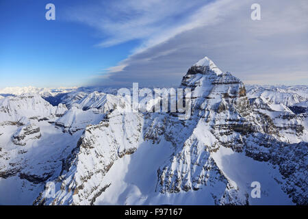 Steile Gipfel des Mount Assisniboine, British Columbia, Kanada Stockfoto