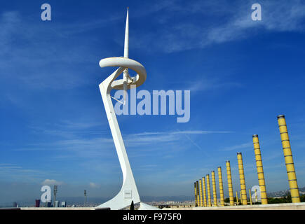 Calatrava-Turm in Barcelona, Spanien Stockfoto