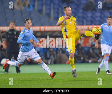 Rom, Italien. 14. Dezember 2015. während der italienischen Serie A Fußball Spiel S.S. Lazio gegen UC Sampdoria Genua im Olympiastadion in Rom, am 14. Dezember 2015. Stockfoto