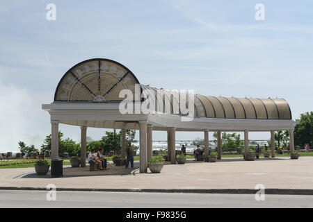 WEGO Bushaltestelle Table Rock House. Niagara Falls, Ontario, Kanada. Stockfoto