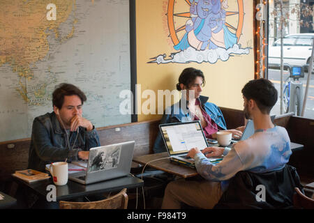 Atlas-Café in Williamsburg Brooklyn New York City Stockfoto