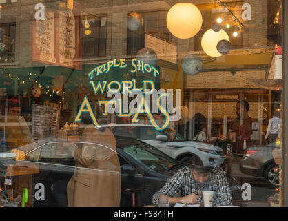 Atlas-Café in Williamsburg Brooklyn New York City Stockfoto