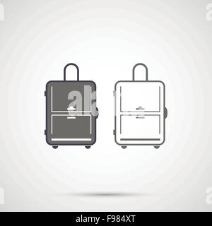 Schlichtes Design Vektor Icon Reisetasche Stock Vektor