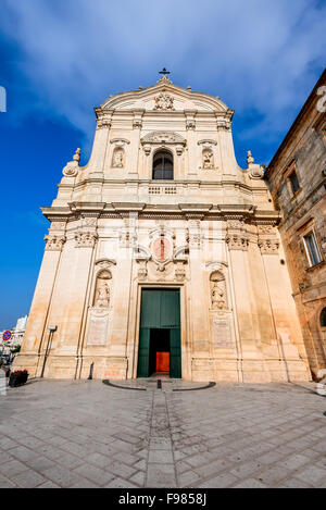 Martina Franca, Apulien. Kirche von Carmine, barocke Architektur in der apulischen Stadt, Taranto Region in Italien. Stockfoto