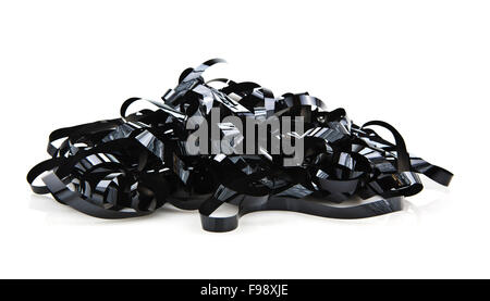 Alten Tonband auf weißem Hintergrund Stockfoto