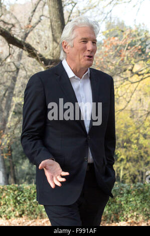 Rom, Italien. 14. Dezember 2015. Schauspieler Richard Gere besucht ein Fototermin für "Franny/The Wohltäter" Casa del Cinema am 14. Dezember 2015 in Rom, Italien. / Picture Alliance © Dpa/Alamy Live-Nachrichten Stockfoto