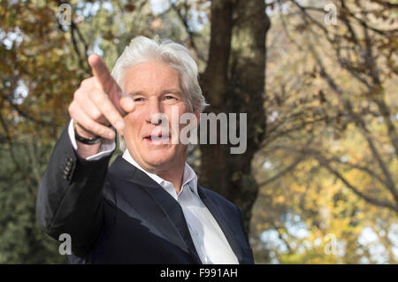 Rom, Italien. 14. Dezember 2015. Schauspieler Richard Gere besucht ein Fototermin für "Franny/The Wohltäter" Casa del Cinema am 14. Dezember 2015 in Rom, Italien. / Picture Alliance © Dpa/Alamy Live-Nachrichten Stockfoto