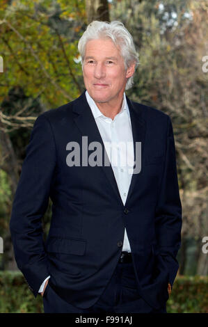 Rom, Italien. 14. Dezember 2015. Schauspieler Richard Gere besucht ein Fototermin für "Franny/The Wohltäter" Casa del Cinema am 14. Dezember 2015 in Rom, Italien. / Picture Alliance © Dpa/Alamy Live-Nachrichten Stockfoto